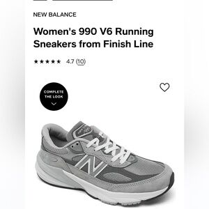 Women’s New Balance 990 grey sneakers size 7